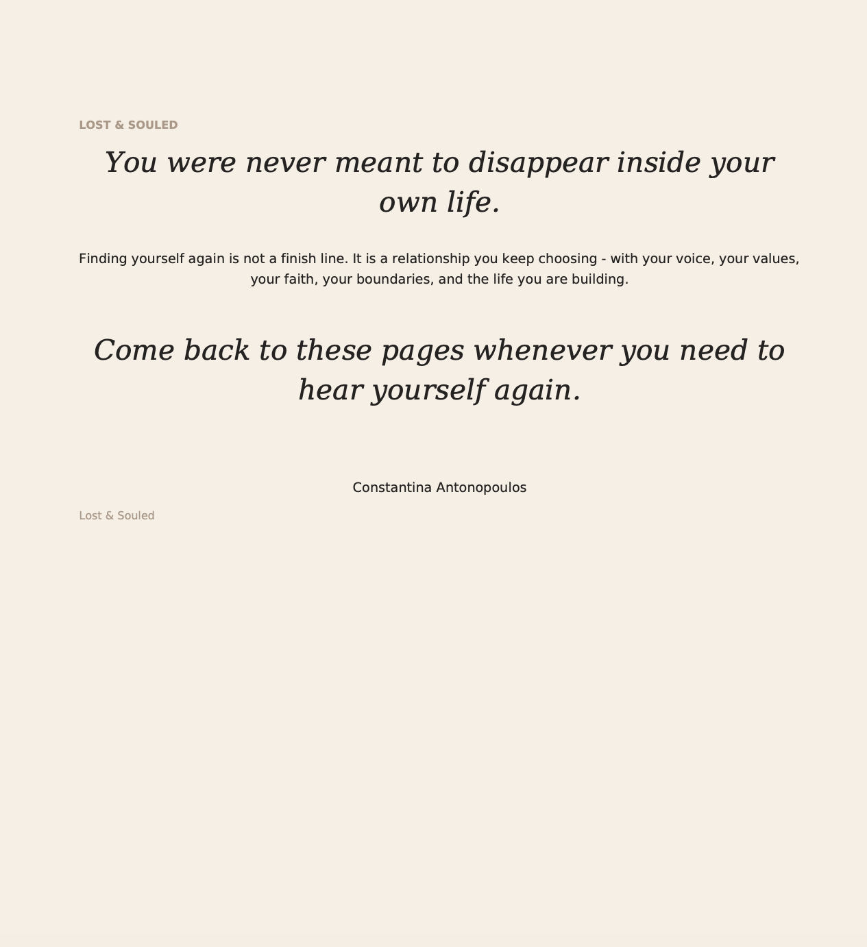 Find Yourself Again - Premium Workbook
